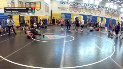165 lbs Cons. Round 2 - Garin Gindele, Fort Myers Wrestling Club vs Konstantin Khaspekian, Caveman