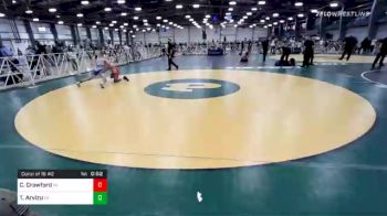 132 lbs Consolation - Christopher Crawford, PA vs TJ Arvizu, CA