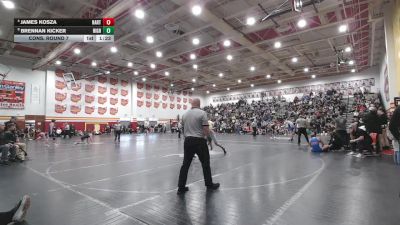 150 lbs Cons. Round 7 - Brennan Kicker, Highland vs James Kosza, Hartland