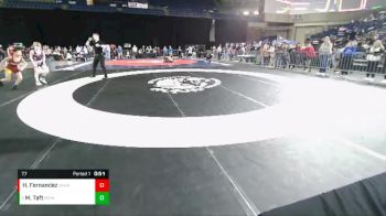 77 lbs Cons. Semi - Mason Taft, Mt Spokane Wrestling Club vs Hayden Fernandez, NWWC