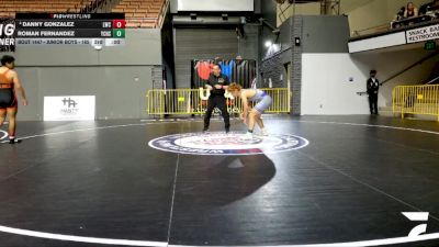 Junior Boys - 165 lbs Champ. Round 2 - Nicholas Yamas, Coalinga High School Wrestling vs Richard Creer Jr., Sutter Union High School Wrestling