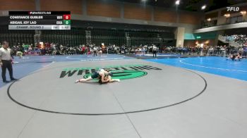 105 lbs Champ. Round 2 - Constance Gubler, White Pine vs Abigail Joy Lao, Cosumnes Oaks