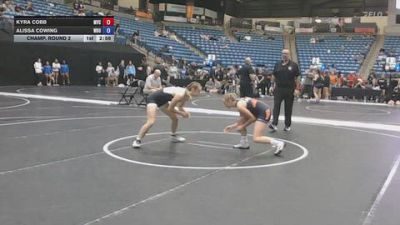 117 lbs Champ. Round 2 - Alissa Cowing, Wayland Baptist University vs Kyra Cobb, Missouri Valley College