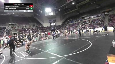 55-56.2 lbs Champ. Round 1 - Charles Heckert, Widefield Wrestling Club vs Jace Mathews, Canon City Wrestling Club