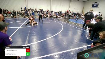 85 lbs Semifinal - Tatton Manning, Barnsdall Youth Wrestling vs Cain Winans, Vian Wrestling Club