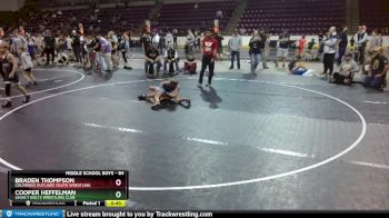 84 lbs 3rd Place Match - Cooper Heffelman, Legacy Boltz Wrestling Club vs Braden Thompson, Colorado Outlaws Youth Wrestling