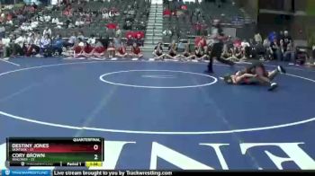 106 lbs Quarterfinals (8 Team) - Cory Brown, Wagoner vs Destiny Jones, Skiatook