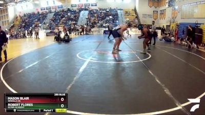 285 Blue Round 3 - Mason Blair, Wakulla Hs vs Robert Flores, Glynn Academy