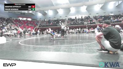 43 lbs Quarterfinal - Memphis Epperley, Smith Wrestling Academy vs Finlee Bowman, Team Tulsa Wrestling Club