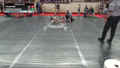 80_B lbs Round Of 32 - Dylan Frey, Albert Gallatin vs Greyson Johnson, Titusville