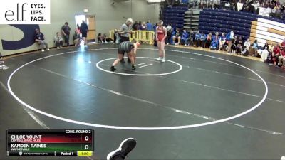 120 lbs. Cons. Round 2 - Chloe Yount, Central (Park Hills) vs Kamden Raines, Waynesville