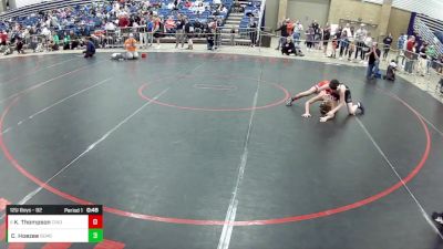 12U Boys - 92 lbs Champ. Round 1 - Cameron Hoezee, Salem Elite Mat Club vs Kyson Thompson, Central Indiana Academy Of Wrestling