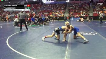 2A-113 lbs Cons. Round 4 - Charlie Lindley, Anamosa vs Kaleb Brown, West Liberty