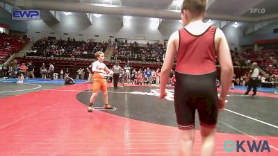 90 lbs Quarterfinal - Dylan Sadler, Barnsdall Youth Wrestling vs Jared Smith, Tonkawa Takedown Club