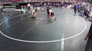 102 lbs Cons. Round 1 - Carter Olbricht, Gering Wrestling Club vs Braddock Unger, Lincoln Squires Wrestling Club