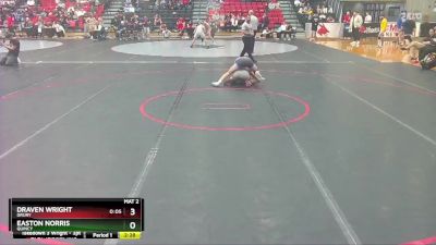 157 lbs Cons. Round 2 - Draven Wright, Drury vs Easton Norris, Quincy