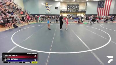110 lbs Quarterfinal - Justice Girod, IL vs Olivia Sackor, MN