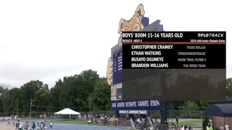 Youth Boys' 800m, Finals 5 - Age 15-16