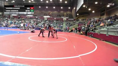 55 lbs Semifinal - Knox Kindrick, Mountain Home Flyers Youth Wrestling Club vs Warren Alvarez, Little Rock Wrestling Club