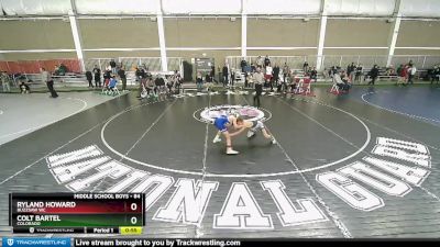 84 lbs Champ. Round 2 - Ryland Howard, Buzzsaw WC vs Colt Bartel, Colorado