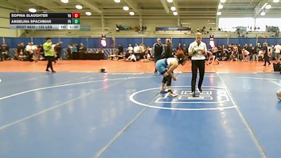 132 lbs 5th Place - Sophia Slaughter, VA vs Angelina Spachman, PA