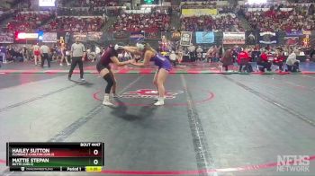 G - 152 lbs Semifinal - Hailey Sutton, Florence-Carlton (Girls) vs Mattie Stepan, Butte (Girls)