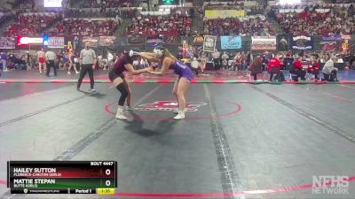 G - 152 lbs Semifinal - Hailey Sutton, Florence-Carlton (Girls) vs Mattie Stepan, Butte (Girls)