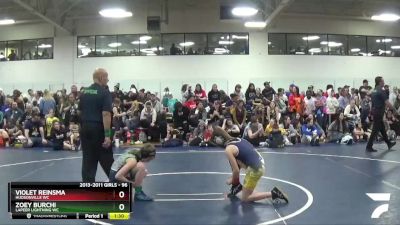 96 lbs Cons. Round 1 - Zoey Burchi, Lapeer Lightning WC vs Violet Reinsma, Hudsonville WC