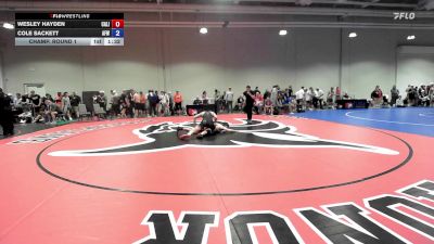 71 lbs Champ. Round 1 - Wesley Hayden, California vs Cole Sackett, Angry Fish Wrestling