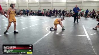 100 lbs Semis & 1st Wrestleback (8 Team) - Bing Wood, South Hills vs Clayton Bates, Wrestling Mill