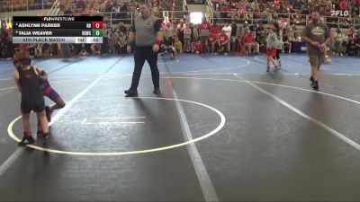 55 lbs 5th Place Match - Talia Weaver, Xenia Gladiator Wrestling Club vs Ashlynn Parker, New Richmond