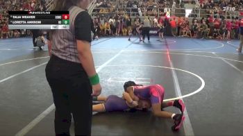 55 lbs Cons. Round 2 - Loretta Ankrom, Bloom Carroll vs Talia Weaver, Xenia Gladiator Wrestling Club