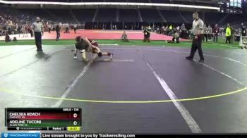 Girls - 125 lbs 5th Place Match - Chelsea Roach, Cass City HS vs Adeline Tuccini, Allen Park HS