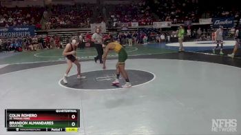 D 2 113 lbs Quarterfinal - Colin Romero, St. Thomas More vs Brandon Almandares, Grace King