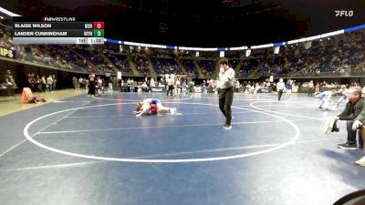 100 lbs Round Of 16 - Blaise Wilson, Bishop McCort vs Landen Cunningham, Reynolds