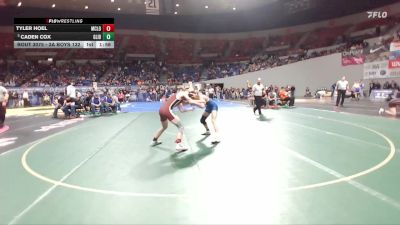 3A Boys 132 lbs Quarterfinal - Caden Cox, Glide Boys vs Tyler Hoel, McLoughlin Boys