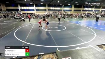 120 lbs Consi Of 64 #1 - Ethan Thomas, Elite vs Oscar De La Torre, Santa Monica HS