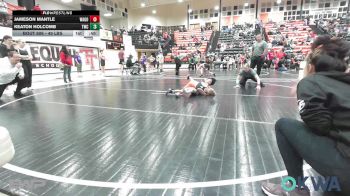 49 lbs Quarterfinal - Jameson Mantle, Wagoner Takedown Club vs Keaton Holcomb, Tahlequah Wrestling Club