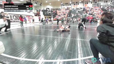 49 lbs Quarterfinal - Jameson Mantle, Wagoner Takedown Club vs Keaton Holcomb, Tahlequah Wrestling Club