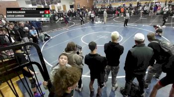 98 lbs Champ. Round 1 - Sam Bollinger, West Valley (Spokane) vs Lucas Larson, Central Valley