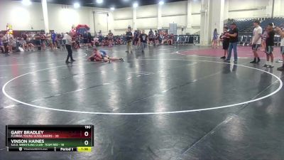 190 lbs Round 4 (6 Team) - Gary Bradley, Florida Young Gunslingers vs Vinson Haines, S.E.O. Wrestling Club- Team Red