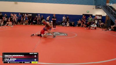 88 lbs Round 4 - Tristan Mendenhall, Team Real Life vs Cole Jensen, All In Wrestling