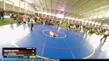 49 lbs Cons. Round 2 - Cal Downing, Wyoming Underground Wrestling vs Sawyer Rhoden, Cowboy Mat Club