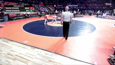 1A 165 lbs Champ. Round 1 - Maxon Stearns, Murphysboro vs Abram Davidson, Tolono (Unity)