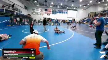 92 lbs 1st Place Match - Brooks Bath, Touch Of Gold WC vs Colson Siemens, Natrona Colts WC