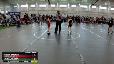 48 lbs Finals (8 Team) - Wyatt Michael, Contenders WA Blue vs Brock Bateman, Lake/Armory Red