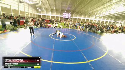 92 lbs Round 3 (4 Team) - Royce Hernandez, Sanderson Wrestling Academy vs Tyler Tuttle, Mat Demons