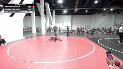 85 lbs Quarterfinal - Bentley McIlwain, Central Catholic WC vs Tyrann Gallegos, Southwest Hammers