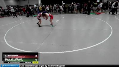 125 lbs Cons. Round 3 - Sloane Abbey, Kearney MatCats Wrestling Club vs Iliana Villagrana, All American Wrestling Club