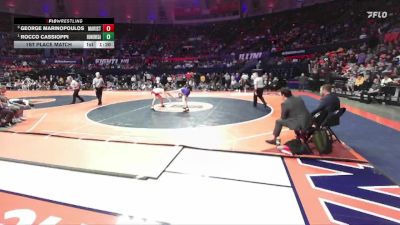 3A 132 lbs 1st Place Match - Rocco Cassioppi, Rockton (Hononegah) vs George Marinopoulos, Chicago (Marist)